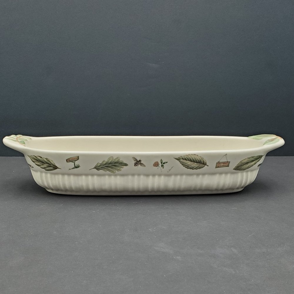 Pfaltzgraff Naturewood Cracker Server 13" Woven Bread Serving Dish Tray